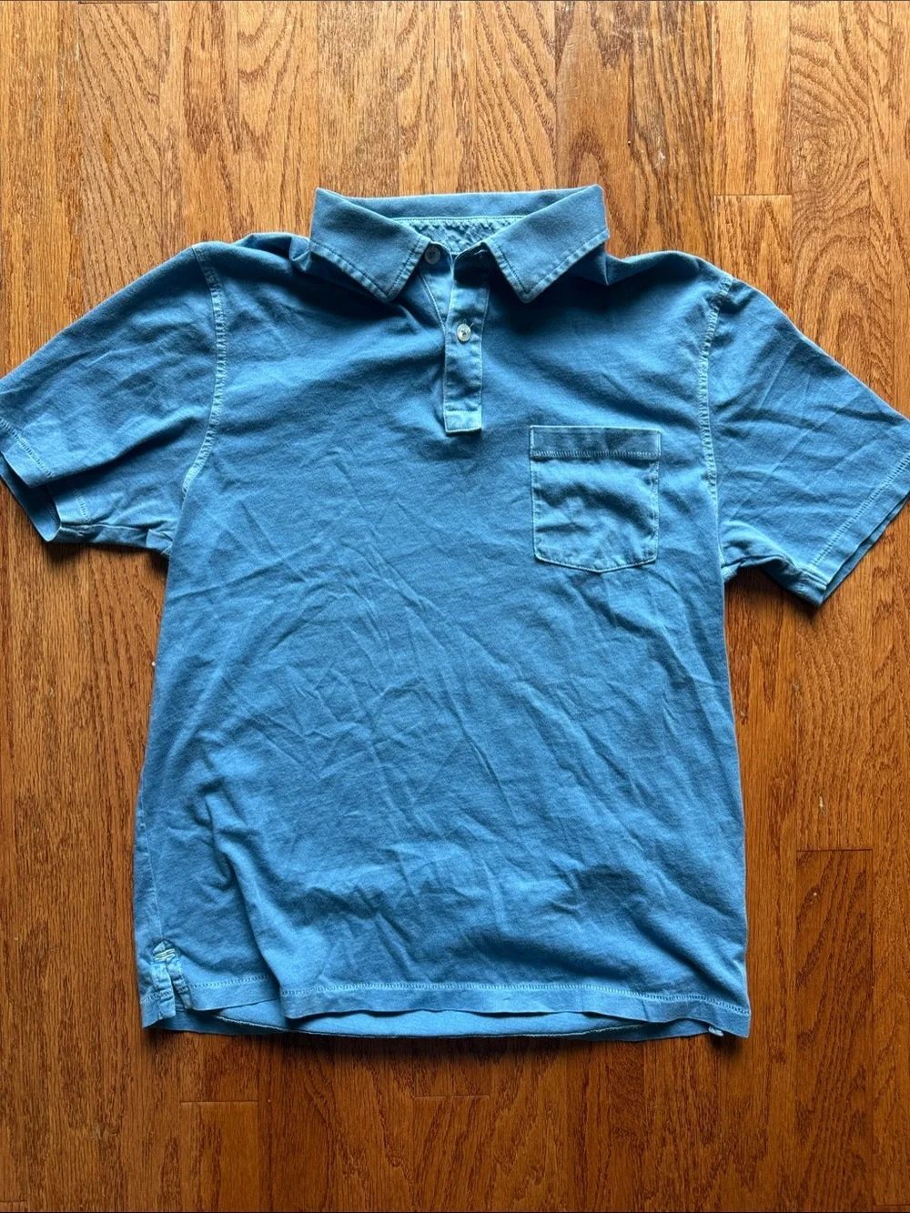 Vineyard Vines Blue Short-Sleeve Pocket Island Polo